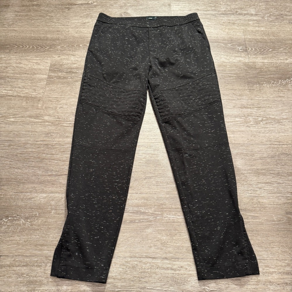 Vince Pants Mens Large Black Heathered Joggers Sweatpants 34x30 Comfort Lounge